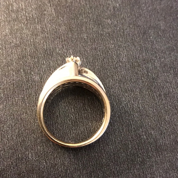 Diamond Engagement and Wedding Band Set - Picture 6 of 7